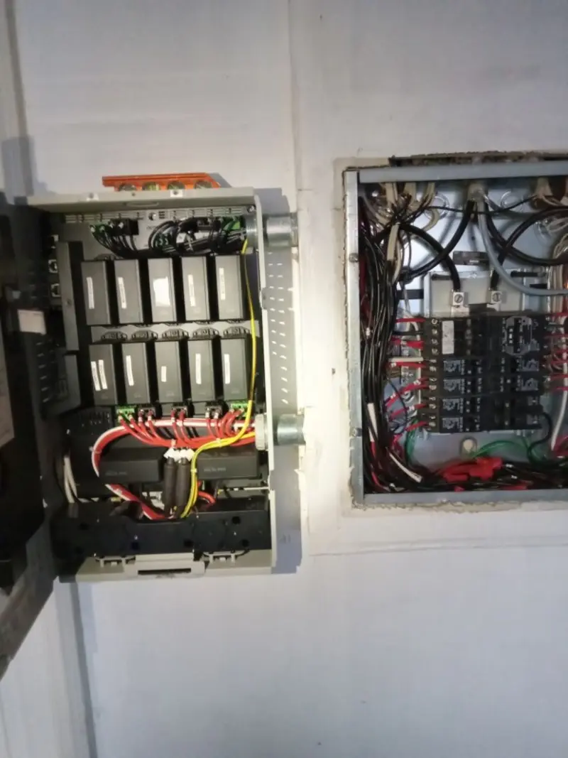 Electrical panel upgrade completed for Security Camera Wiring in Highland City